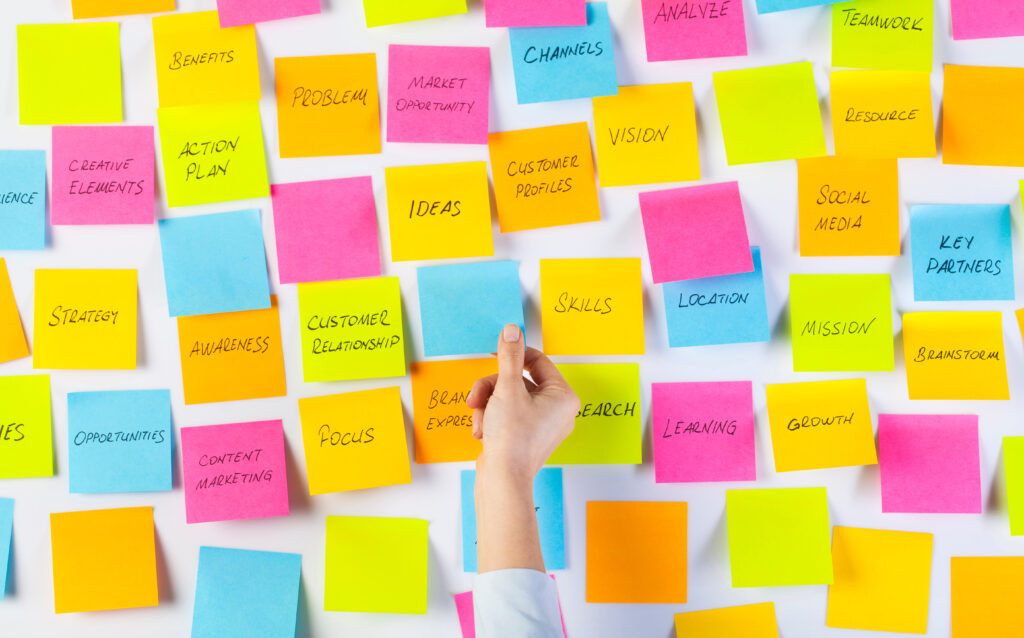 Brand Workshop Post It Notes